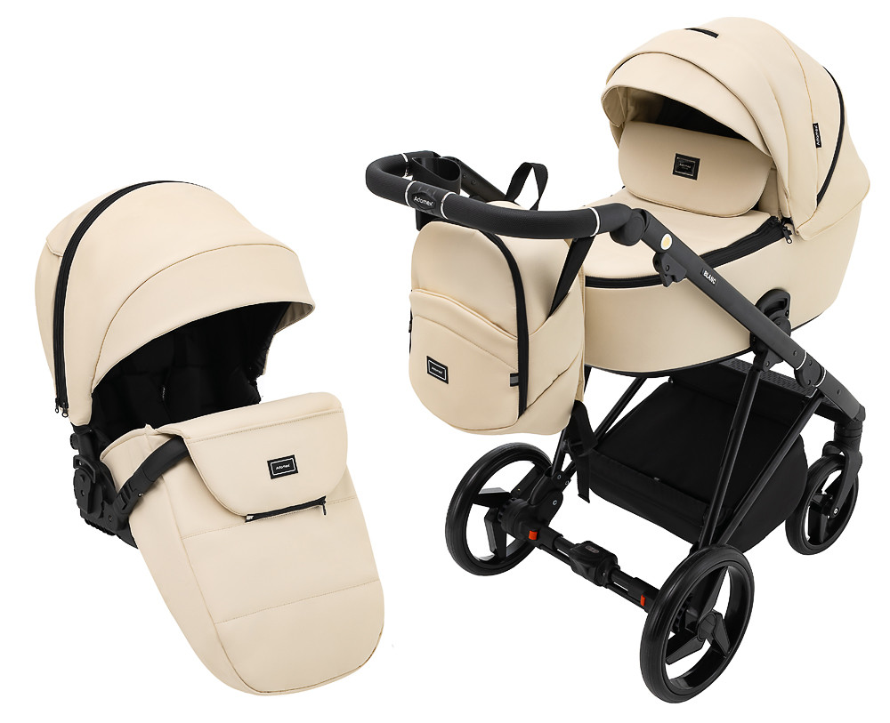 Коляска 2 в 1 Adamex Blanc Eco SA-8 бежевий, фото 1