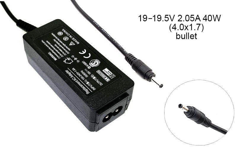 Блок живлення до ноутбука HP 19.5v 2.05a 40w 4.0x1.7mm (bullet) (B class) 1 день гар.