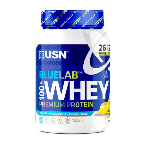 USN Blue Lab 100% Whey Premium Protein (908 g, caramel chocolate), фото 1