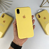 Силіконовий чохол на Айфон Хр (10р) із закритим низом iPhone Xr Canary yellow (50)