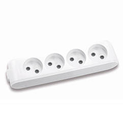 Колодка Panasonic X-tendia 4 гнізда, із захисними шторками, сіра