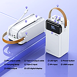 Автономний зарядний пристрій Remax RPP-565 PD20W+QC22.5W Cabled Fast Charging Power Bank 60000mAh білий, фото 2
