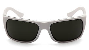 Окуляри захисні Venture Gear Vallejo White (forest gray) Anti-Fog, сіро-зелені в білій оправі, фото 3