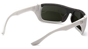 Окуляри захисні Venture Gear Vallejo White (forest gray) Anti-Fog, сіро-зелені в білій оправі, фото 5