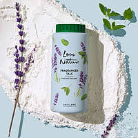 Тальк для тіла з ароматом лаванди і м'яти Love Nature, oriflame 100г