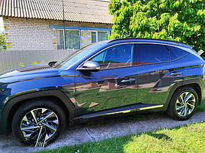 Молдинг дверний (4 шт, нерж) для Hyundai Tucson NX4 2021-2024 рр