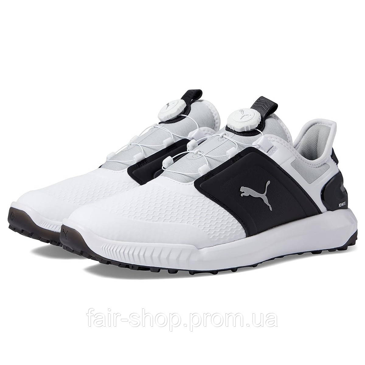 Кросівки для гольфу Puma Ignite Elevate Disc Golf Shoes Puma White/Puma Silver/High-Rise, оригінал. Доставка від 14 днів