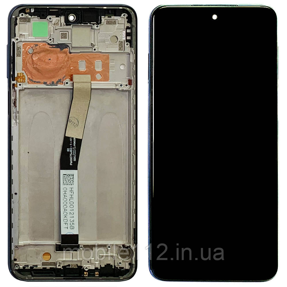 Екран (дисплей) Xiaomi Redmi Note 9S, Note 9 Pro, Note 9 Pro Max з тачскріном оригінал Китай із сірою рамкою