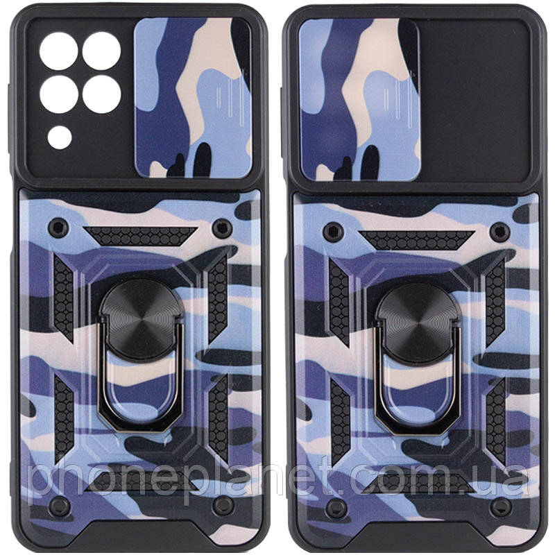 Ударостійкий чохол Camshield Serge Ring Camsung Galaxy M53 5G TPU+PC, Кільце-тримач, Фіолетовий / Army Purple, фото 1