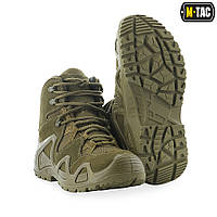 М-ТАС ботинки тактические трекинговые кожаные демисезонные Alligator Olive на гибкой полиуретановой подошве