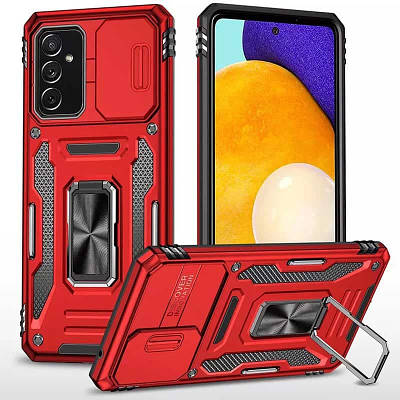 Ударостійкий чохол Camshield Army Ring для Samsung Galaxy A24 4G Силікон, Червоний / Red