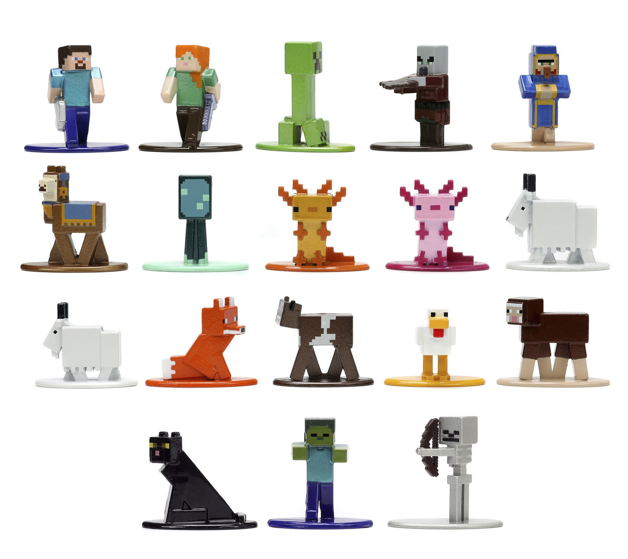 Набор Коллекционных Металлических Фигурок Jada Minecraft Майнкрафт.
