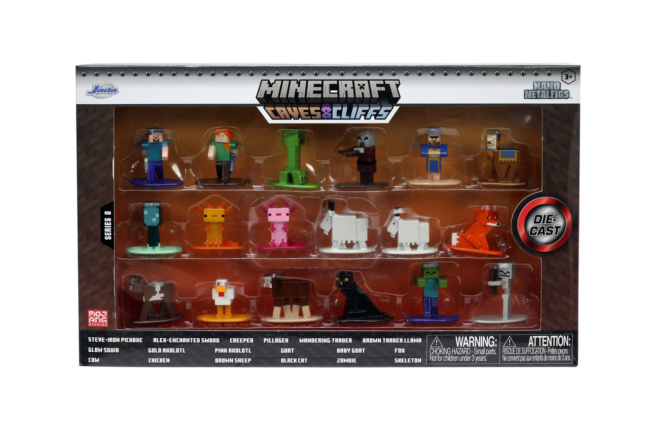 Набор Коллекционных Металлических Фигурок Jada Minecraft Майнкрафт.