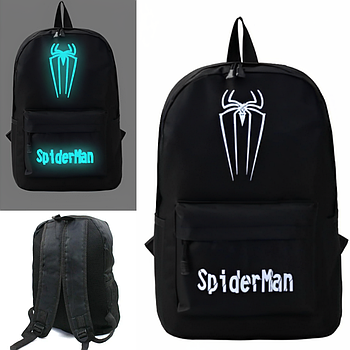 Рюкзак, що світиться з USB зарядкою, 35л, 46х30х14 см, Павук / Шкільний рюкзак / Міський рюкзак