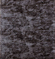 Самоклеюча 3D панель Чорний природній мармур 700x770x5 мм