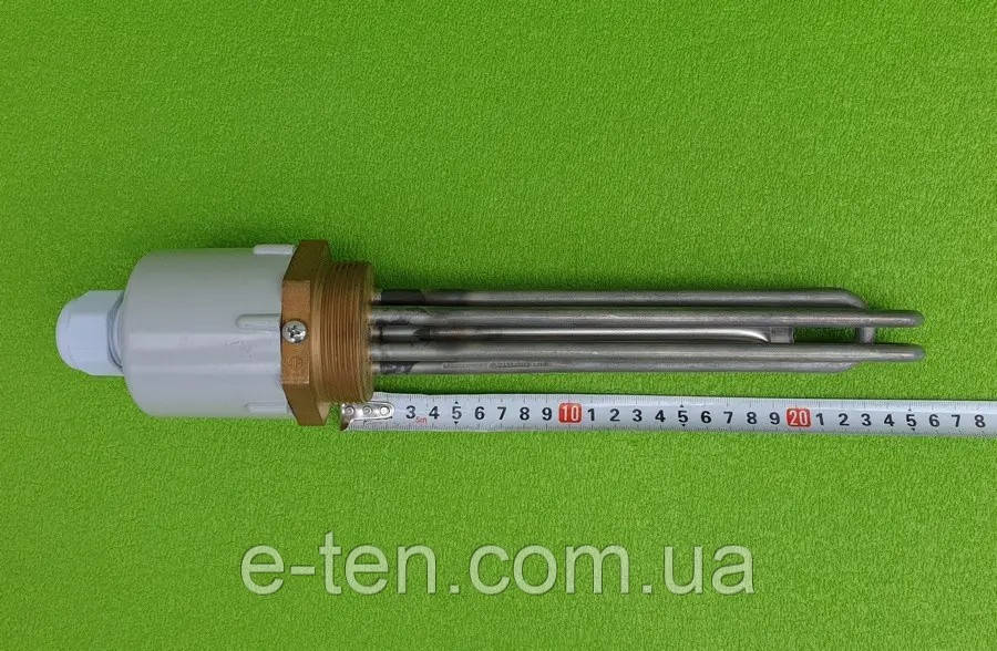 Блок-тен прямий KAWAI з нержавійки 3000 W / 220V-380V ("зірка") / на різьбі 2"(58 мм) / довжина L = 240мм