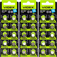 Плоские батарейки 1,5V для часов в виде таблетки Videx AG 3 на блистере 10 шт V-291727 в упаковке 40 шт