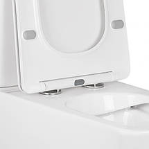 Унітаз Qtap Tern підлоговий Rimless з сидінням Slim Duroplast/ Soft-close, фото 3