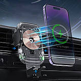Автомобільний утримувач для смартфона Wireless Charger Бездротова зарядка, фото 3