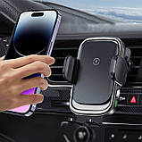 Автомобільний утримувач для смартфона Wireless Charger Бездротова зарядка, фото 4