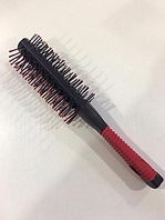 Расческа для волос двусторонняя с отверстиями и прорезиненной ручкой (термобрашинг)