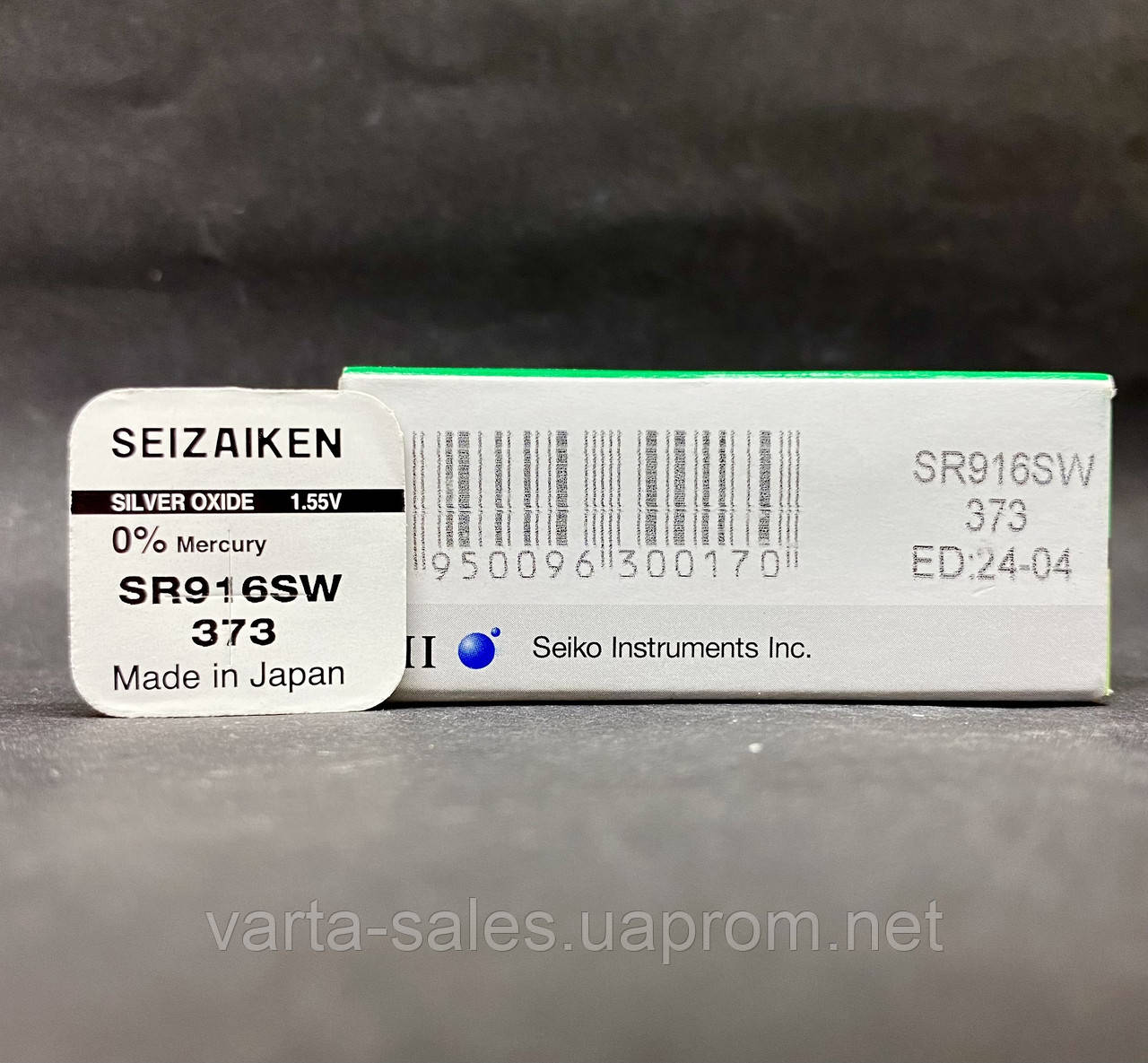 Батарейка Seiko 373 SR916SW silver oxide 1,55V - фото 4 - id-p1910245401