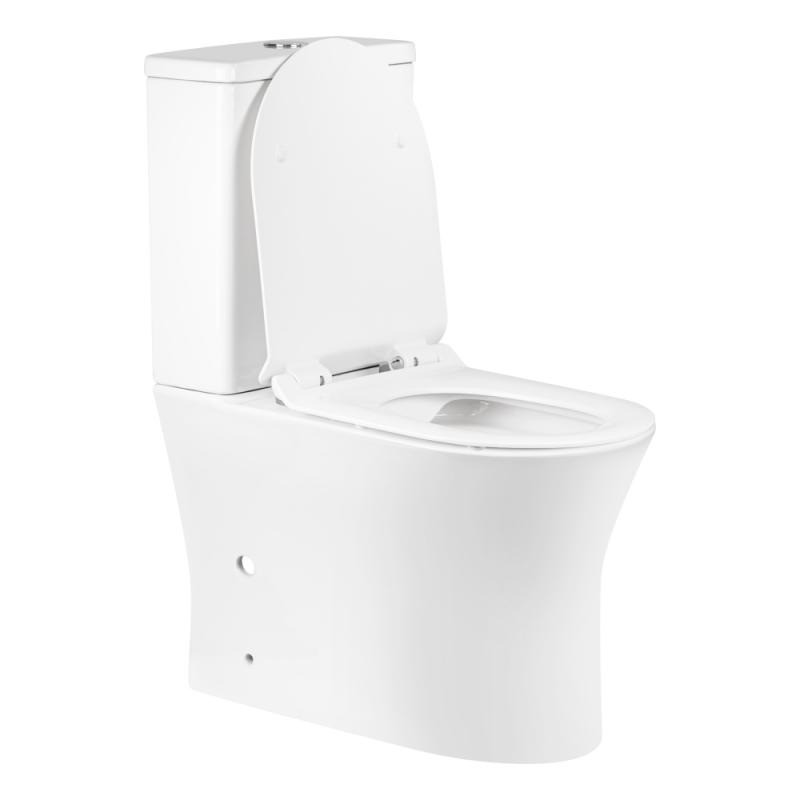 Унітаз Qtap Virgo підлоговий Ultra Quiet з сидінням Slim Duroplast/ Soft-close