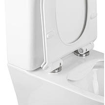 Унітаз Qtap Virgo підлоговий Rimless з сидінням Slim Duroplast/ Soft-close, фото 4