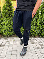 Мужские спортивные штаны Stone Island Карго синие с патчем весенние осенние Стон Айленд на резинке (Gl)