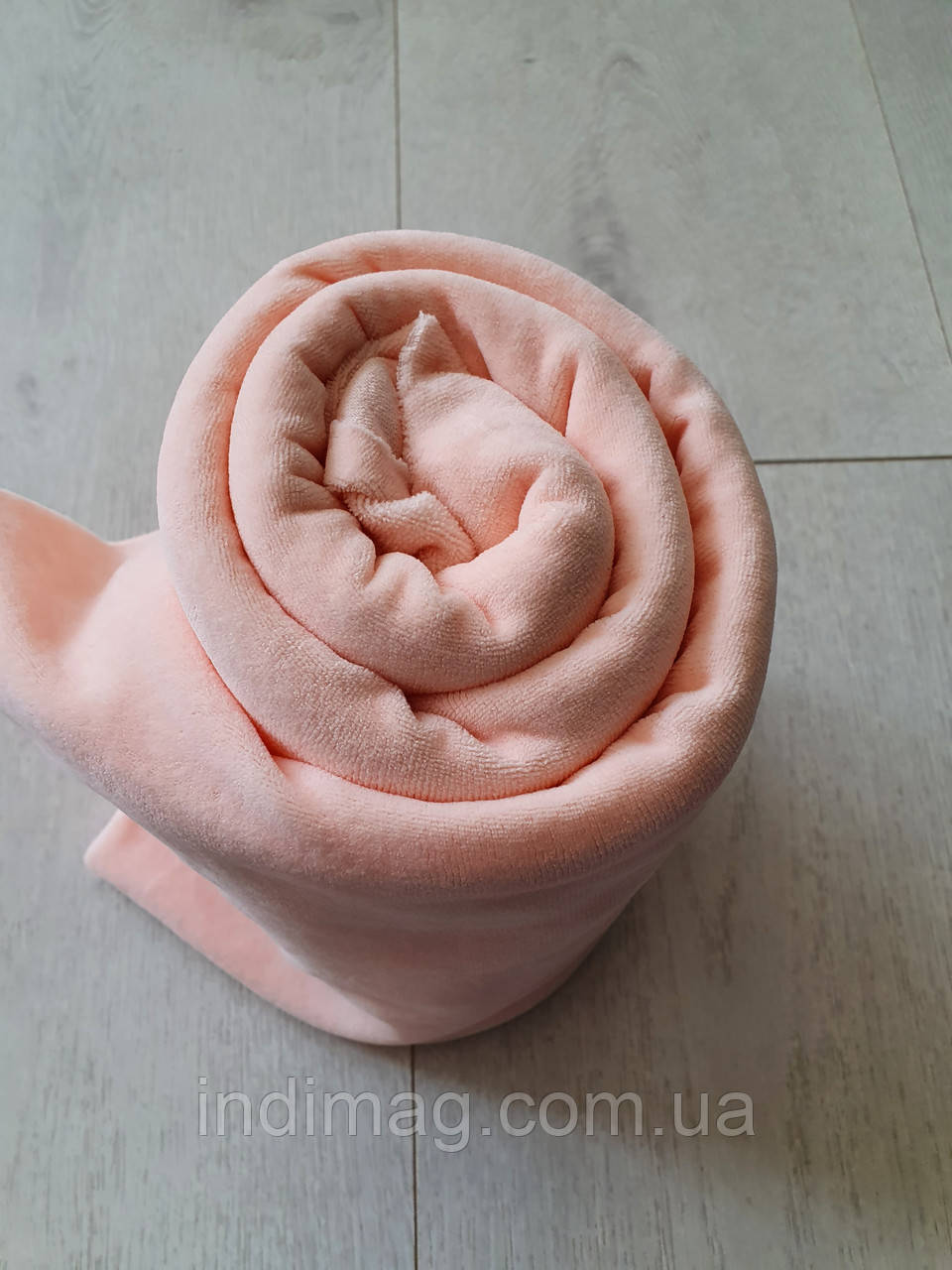 Велюр бавовняний пудровий, фото 1