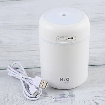 Зволожувач повітря з підсвіткою Аромодифузор Adna Humidifier DQ107 USB 300 мл Білий (KG-10255)