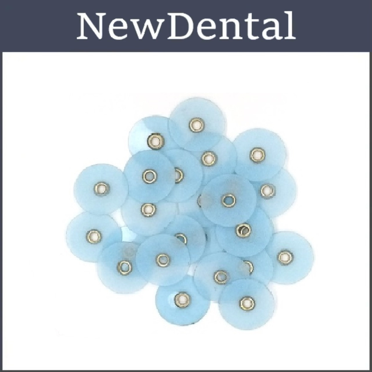 Диски полірувальні СИНІ 12мм (50 шт) Vortex, фото 1