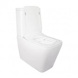 Унітаз Qtap Crow підлоговий Rimless з сидінням Slim Duroplast/ Soft-close