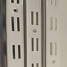 Рейка подвійна настінна  біла 2м (1,2мм) напрямний торговий профіль, фото 4