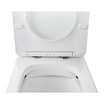 Унітаз Qtap Stork підлоговий Rimless з сидінням Slim Duroplast/ Soft-close, фото 4