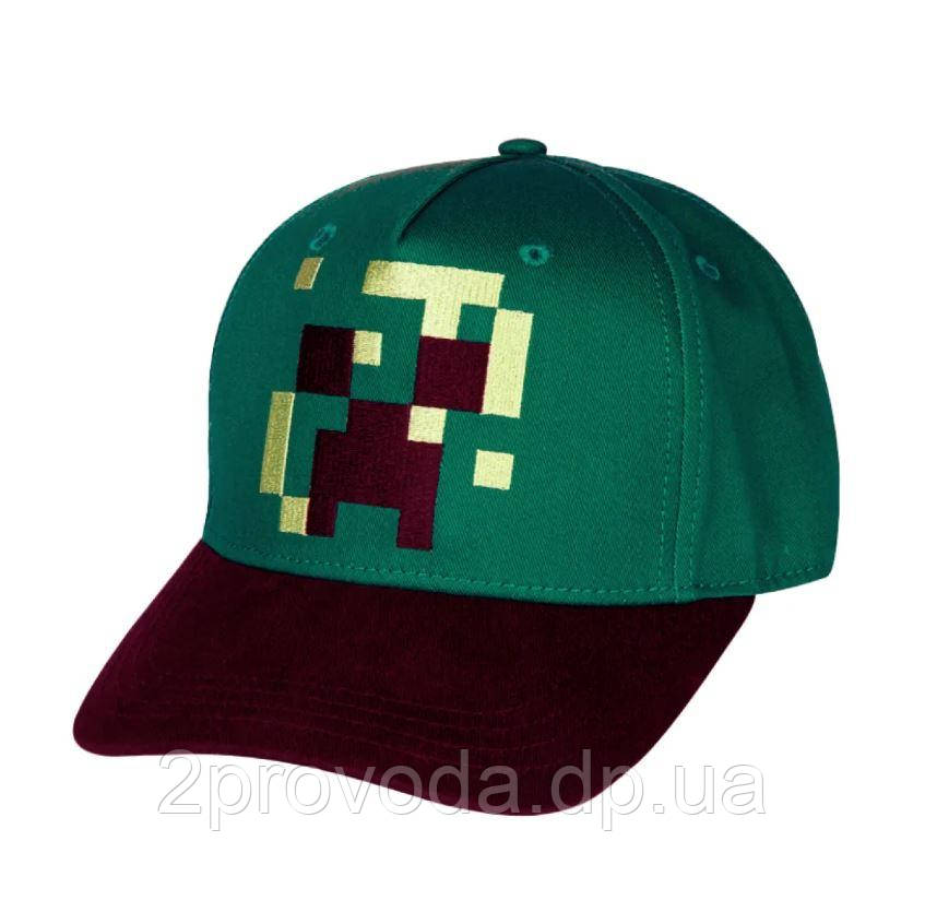 Бейсболка Minecraft Pixel Creeper (темна)