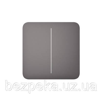 SoloButton ( 2-gang) кнопка для вимикача LightSwitch AJAX grey