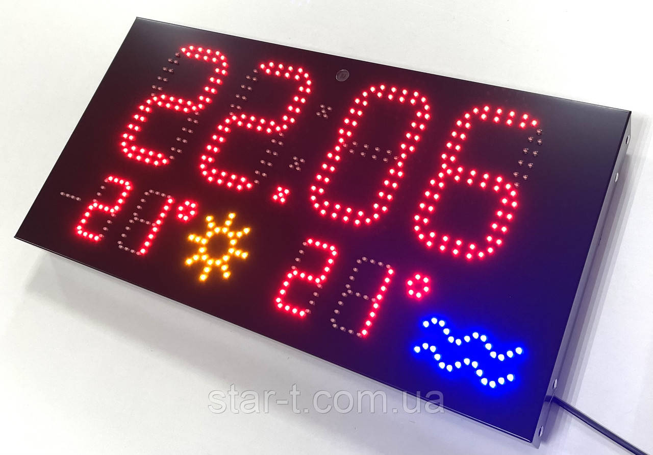 Для бассейна часы-календарь термометр воздуха и воды, красные. (ID ...