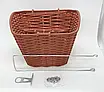 Кошик на кермо велосипеда 28 VERONA пластиковий коричневий, фото 4