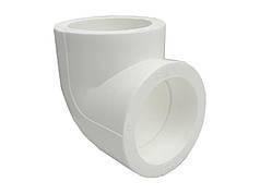 Кутник 90˚ Ø63 поліпропіленовий білий колір Asco®