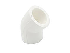 Кутник 45˚ Ø32 поліпропіленовий білий колір Asco®