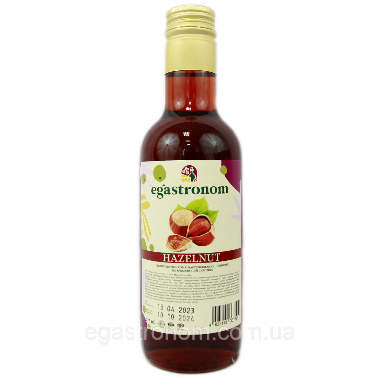 Сироп лісовий горіх Єгастроном Egastronom hazelnut 275ml 16шт/ящ (Код: 00-00012393)