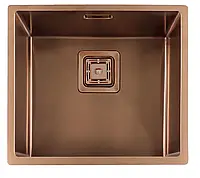 Мойка кухонная на/под столешницу Fabiano Quadro 49 Nano Copper R10 (49x44) 1,20 мм