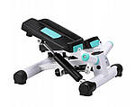 Степер фітнес кроковий діагональний SPORTVIDA з комп'ютером і дисплеєм на 120 кг, фото 9