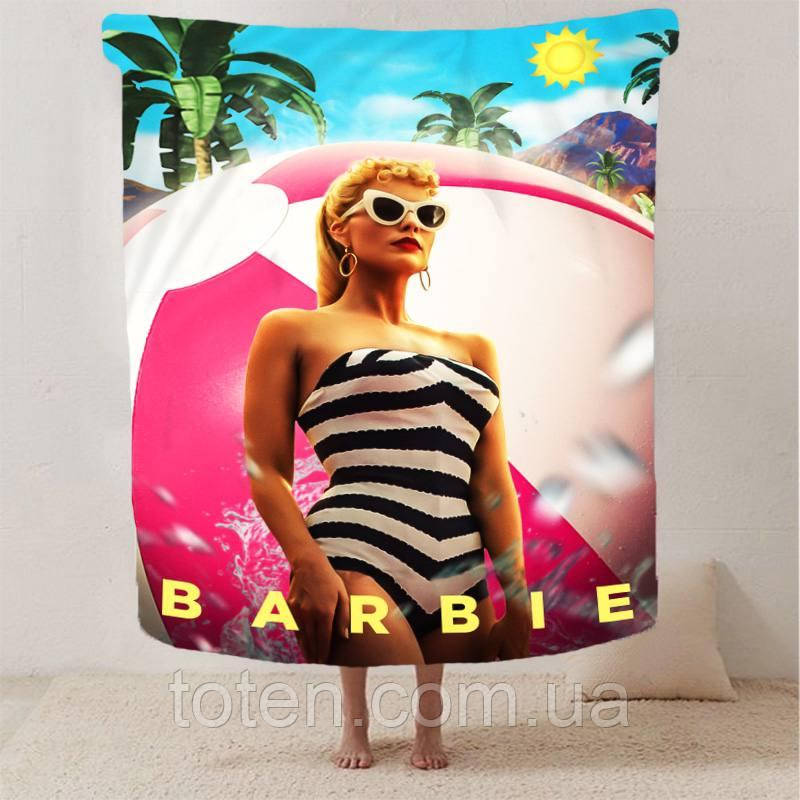 Плед Barbie якісне покривало з 3D малюнком Барбі Мода та стиль розмір 135х160