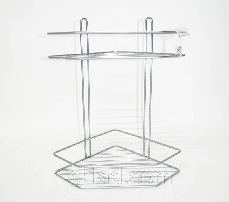 Поличка 2-ярусна кутова Металік Ребро