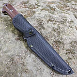 Ніж нескладний Пантера, 65Х13, 24см, фуллтанг, дерево, чохол нейлон, фото 3