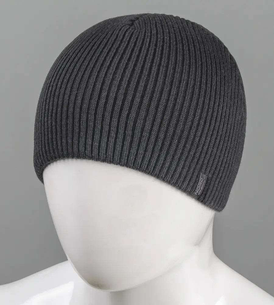 Шапка чоловіча 4-кл. без закота (С2215), Антрацит, фото 1