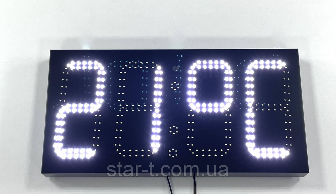 Часы термометр светодиодные уличные с датой - фото 4 - id-p7893012