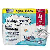 Подгузники Babydream Premium 4(8-14кг), 80шт
